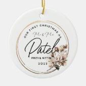 Erste Weihnachtsfeier Verheiratete Keramik Ornamen Keramik Ornament (Vorne)