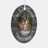 Erste Weihnachtsfeier Verheiratete Metallverzierun Ornament Aus Metall (Vorderseite Rechts)