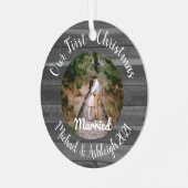 Erste Weihnachtsfeier Verheiratete Metallverzierun Ornament Aus Metall (Vorderseite links)