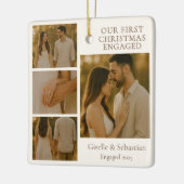 Erste Weihnachtsfeier Verlobt Foto Verlobung Colla Keramikornament (Links)