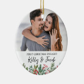 Erste Weihnachtsfeier Verlobt Keepake Geschenk Bau Keramik Ornament (Rechts)