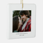 Erste Weihnachtsfeier Verlobt Minimale Verlobung F Keramikornament (Rechts)