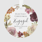 Erste Weihnachtsfeier Verlobt Ornament (Vorderseite)
