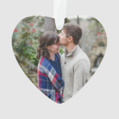 Erste Weihnachtsfeier Verlobtes Acrylic Foto Ornam Ornament (Rückseite)