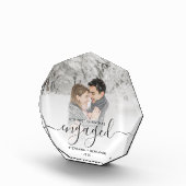 Erste Weihnachtsfeier Verlobtes graues Foto (Rechts)