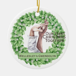 Erste Weihnachtsfeier zusammen Eukalyptus Ornament