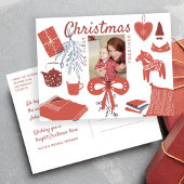 Erste Weihnachtsfeier zusammen mit der Geburtsankü Postkarte