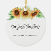 Erste Weihnachtsfeiertage Keramik Ornament (Vorne)