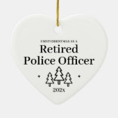 Erste Weihnachtsfeiertage Verzicht auf Polizeibeam Keramik Ornament (Hinten)