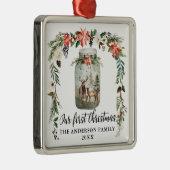 Erste Weihnachtsferien Ornament Aus Metall (Rechts)