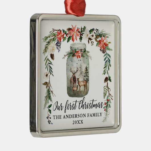 Erste Weihnachtsferien Ornament Aus Metall (Rechts)