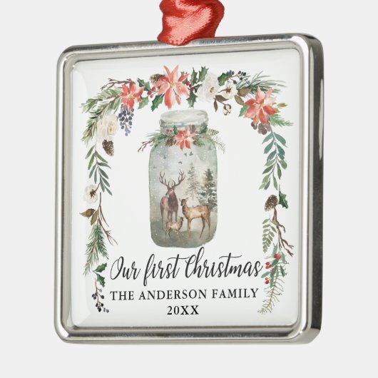 Erste Weihnachtsferien Ornament Aus Metall (Links)