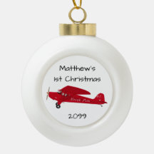 Erste Weihnachtsflugzeug Nordpol Ornament