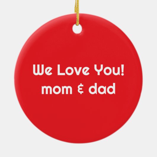 Erste Weihnachtsflugzeug - Weihnachtsflugzeug Pers Keramik Ornament (Hinten)