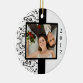 Erste WeihnachtsFoto-Verzierung Keramikornament (Rechts)