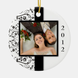 Erste WeihnachtsFoto-Verzierung Keramikornament