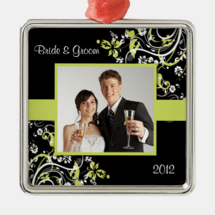 Erste WeihnachtsFoto-Verzierung Silbernes Ornament