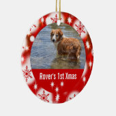 Erste WeihnachtsFotohaustiere Keramikornament (Rechts)