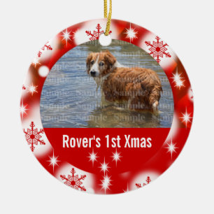 Erste WeihnachtsFotohaustiere Keramikornament