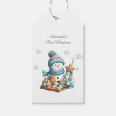 Erste Weihnachtsgeburtsanzeige Geschenkanhänger (Vorderseite)