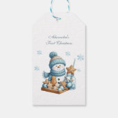 Erste Weihnachtsgeburtsanzeige Geschenkanhänger (Rückseite)