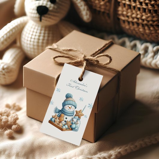 Erste Weihnachtsgeburtsanzeige Geschenkanhänger