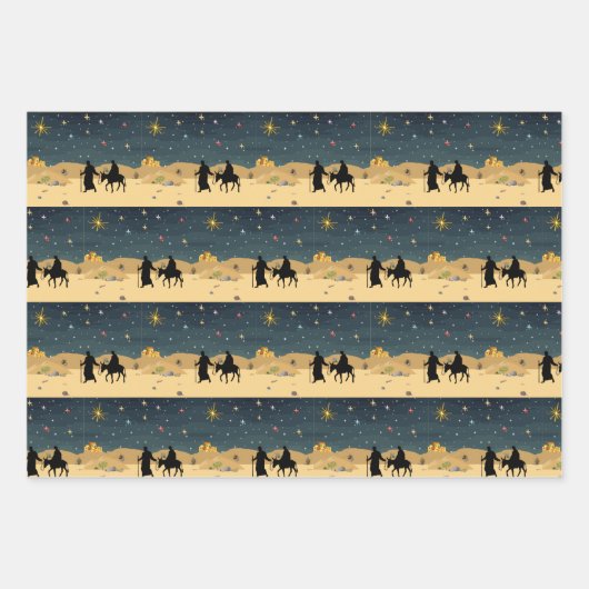 Erste Weihnachtsgeschichte 3D Geschenkpapier Set (Vorderseite 2)