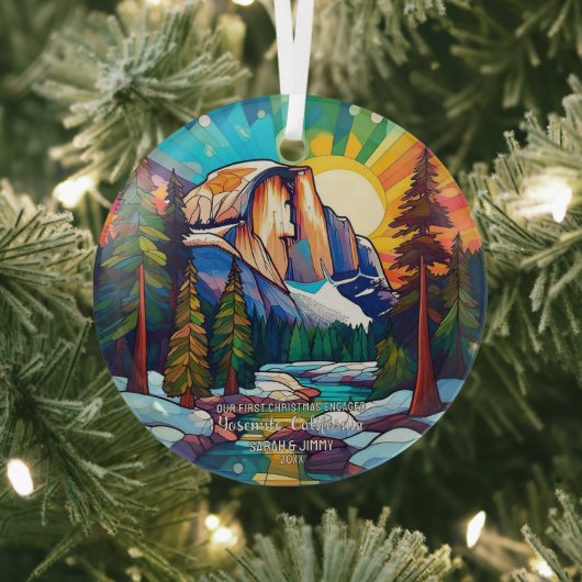 Erste Weihnachtsgestanztes Glas Yosemite Cali Coup Ornament Aus Glas (InSitu)