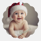 Erste Weihnachtsgroßeltern Memento Keepake Ornament Karte (Rückseite)