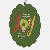 Erste Weihnachtsgroßeltern Memento Keepake Ornament Karte (Links)