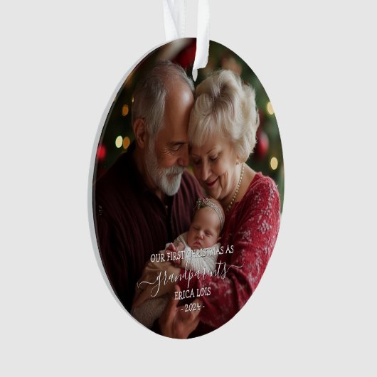 Erste Weihnachtsgroßeltern Tree Ornament Custom (Vorderseite)