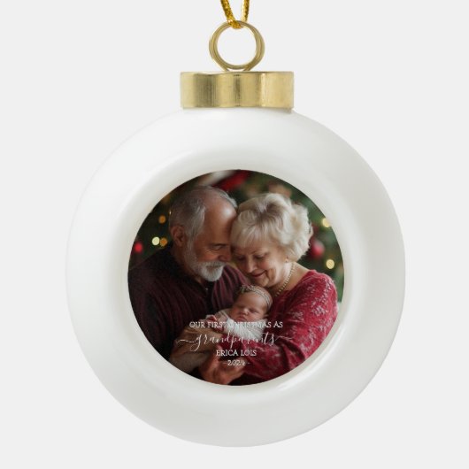 Erste Weihnachtsgroßeltern Tree Ornament Custom (Vorderseite)