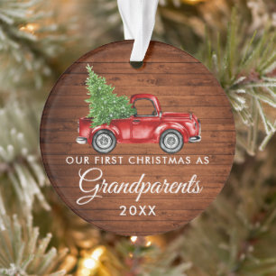 Erste Weihnachtsgroßeltern Vintager LKW Ornament