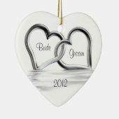 Erste Weihnachtshochzeits-Verzierung Keramikornament (Rechts)