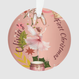 Erste Weihnachtsjunge Ballett-Rose Acryl Ornament