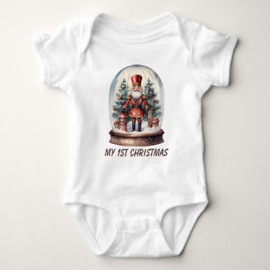 erste Weihnachtsjunge Nutcracker Wasserfarbe Baby Strampler