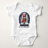 erste Weihnachtsjunge Nutcracker Wasserfarbe Baby Strampler (Vorderseite)