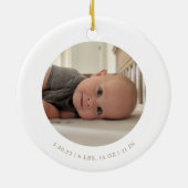 Erste Weihnachtsjunge Pinienbäume Babybuden Keramik Ornament (Hinten)
