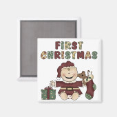 Erste Weihnachtsjunge Tshirts und Geschenke Magnet (Vorderseite/Rückseite)