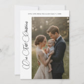 Erste Weihnachtskarte für den Familienurlaub Feiertagskarte (Vorderseite)