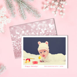 Erste Weihnachtskarte für personalisiertes Baby Feiertagskarte