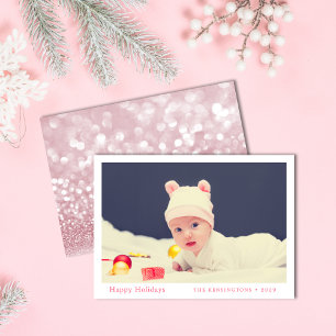 Erste Weihnachtskarte für personalisiertes Baby Feiertagskarte