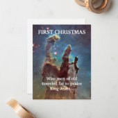 Erste Weihnachtsklänge Reisen weit Mitteilungskarte (Vorderseite/Rückseite Beispiel)