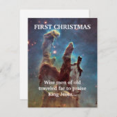 Erste Weihnachtsklänge Reisen weit Mitteilungskarte (Vorne/Hinten)