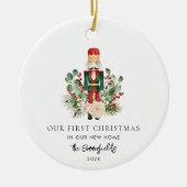 Erste Weihnachtskrippe für neue Zuhause Nutcracker Keramik Ornament (Vorne)