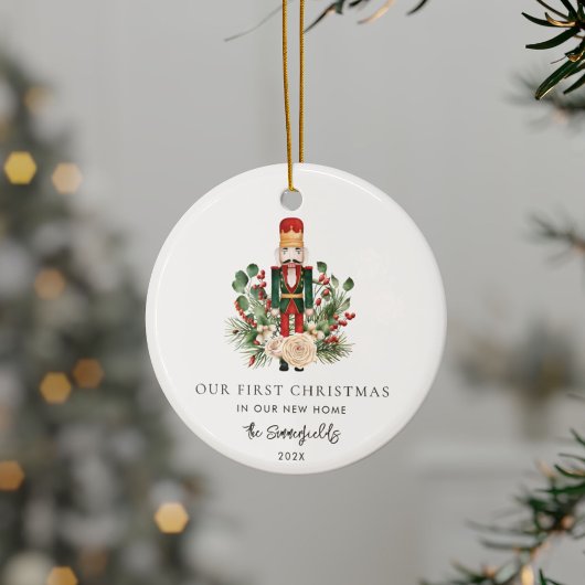 Erste Weihnachtskrippe für neue Zuhause Nutcracker Keramik Ornament