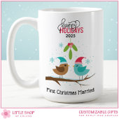 Erste Weihnachtsliebevögel Kaffeetasse