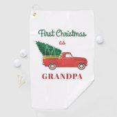 Erste Weihnachtsmatte Familienurlaub Opa Golfhandtuch (Insitu)