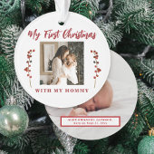 Erste Weihnachtsmutter und 2 Foto Ornament