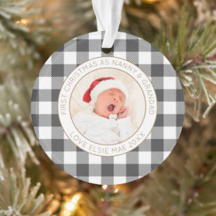 Erste Weihnachtsnachtsnacht Nanny Grandad Foto Nam Ornament